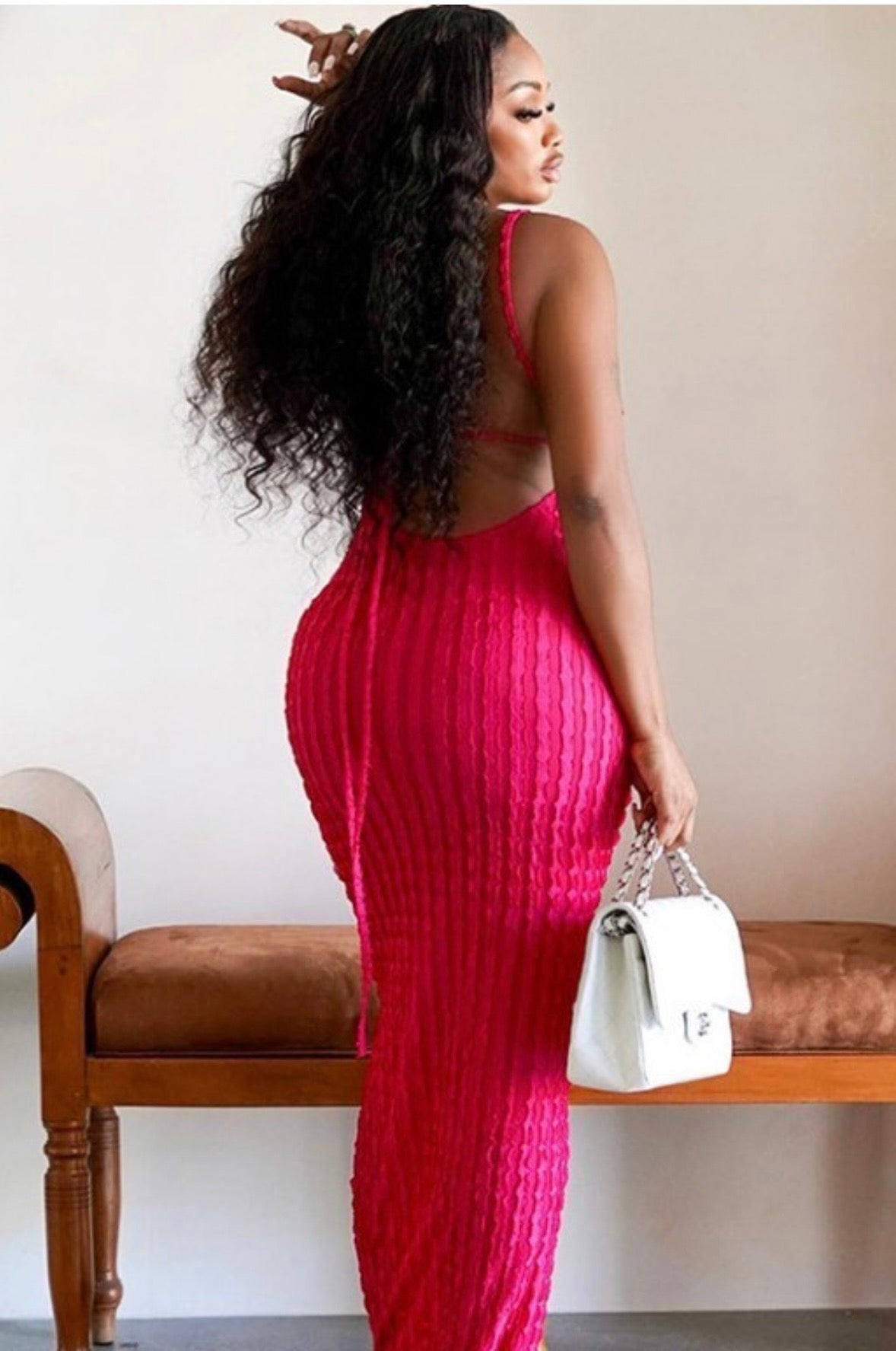 Backless Halter Maxi Dress