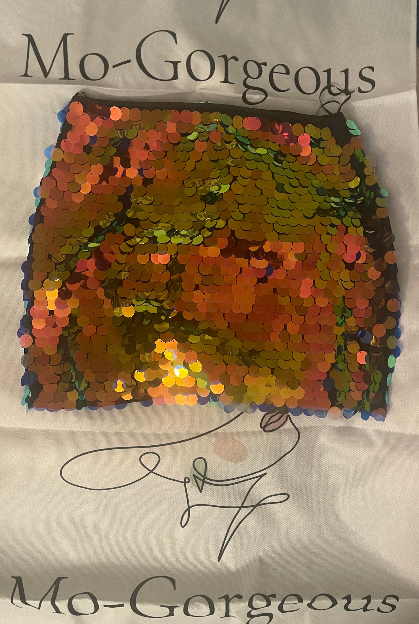 Multicolor Sequins Mini Skirt