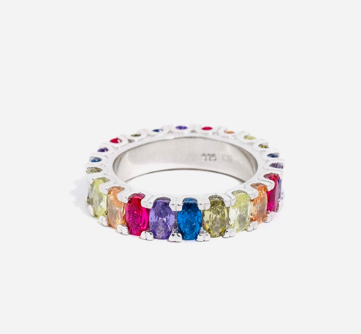 Goddess Of The Rainbow Eternity Ring