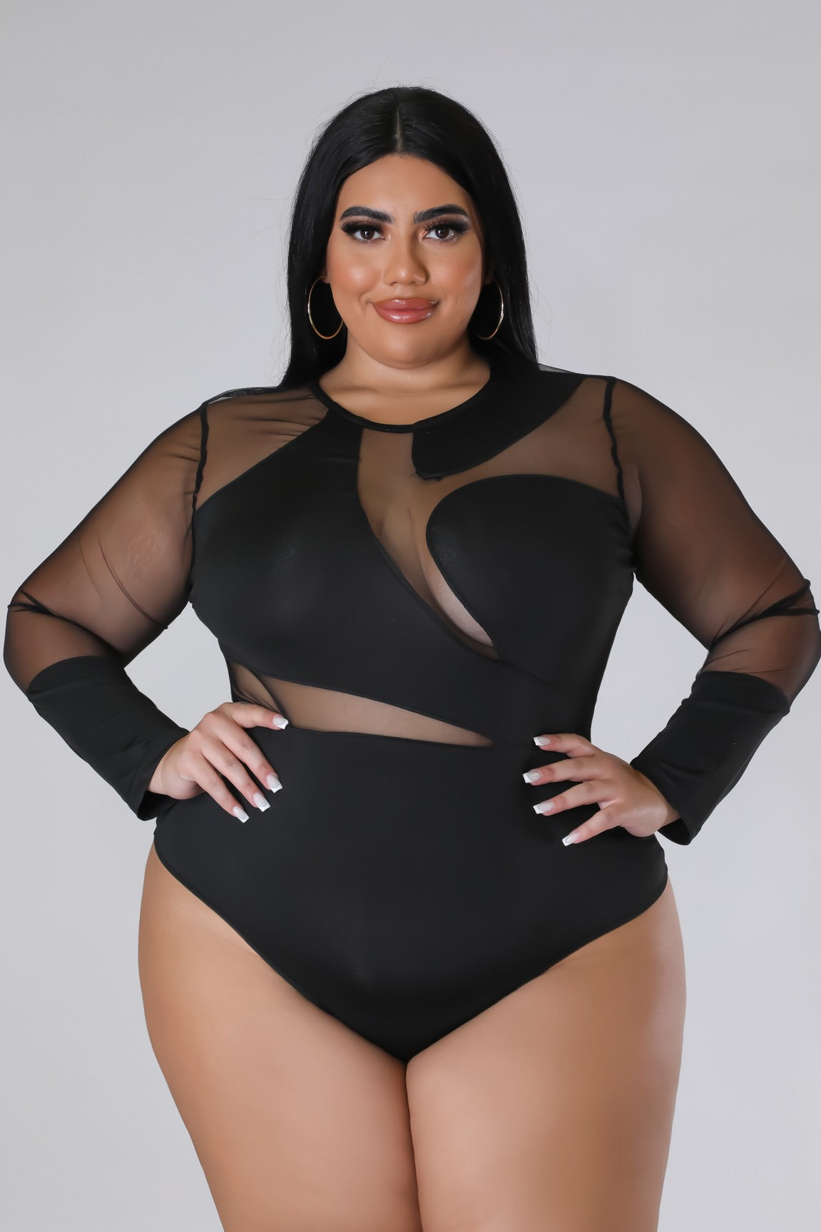 I'm Here Babe Bodysuit- Plus Size