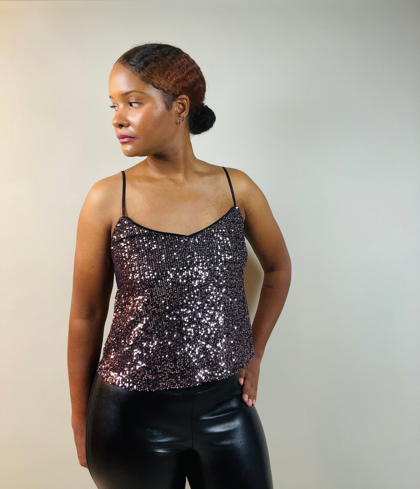 Cheisa I'm a Vibe Sequin Cami Top
