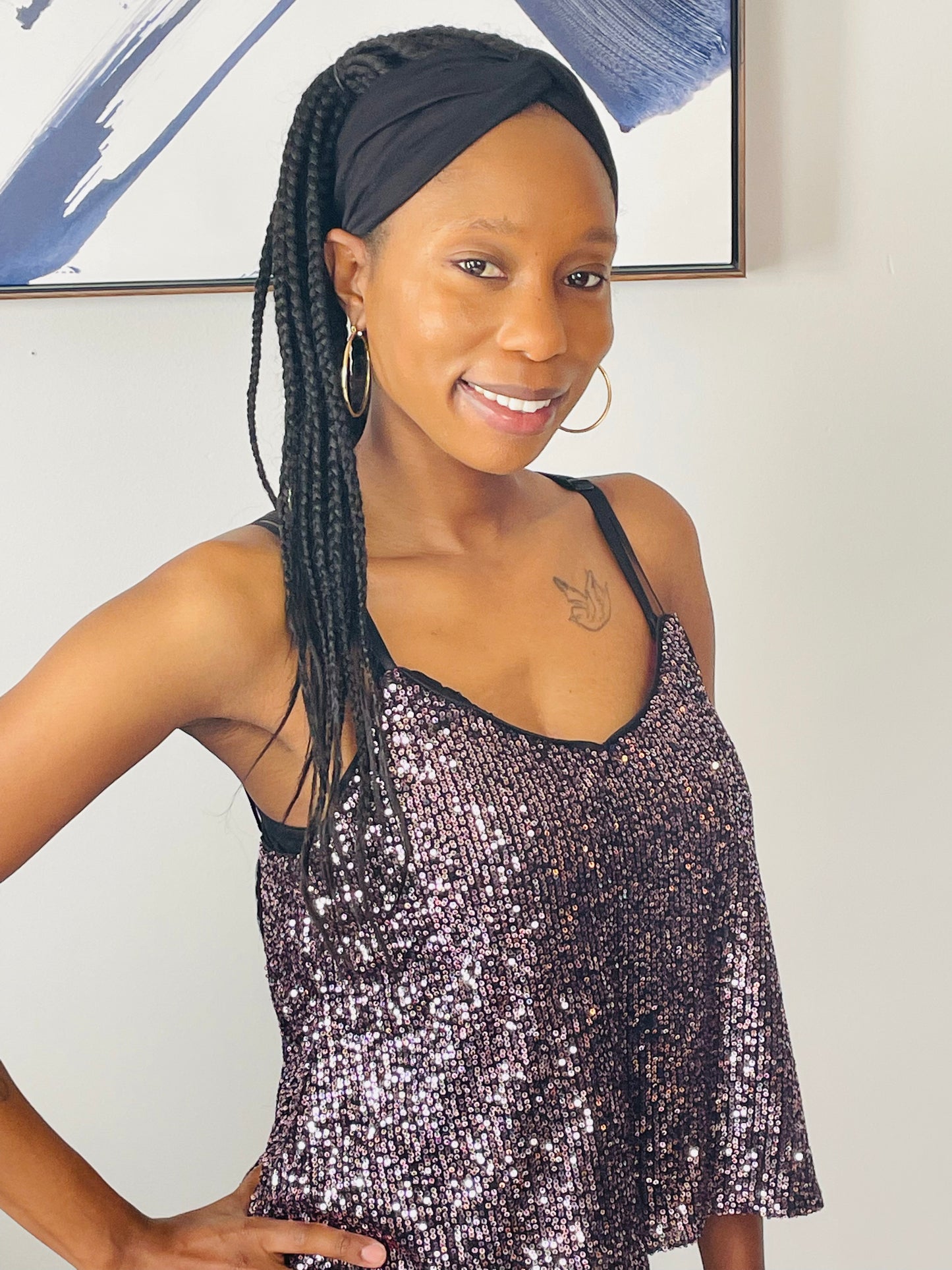 Cheisa I'm a Vibe Sequin Cami Top