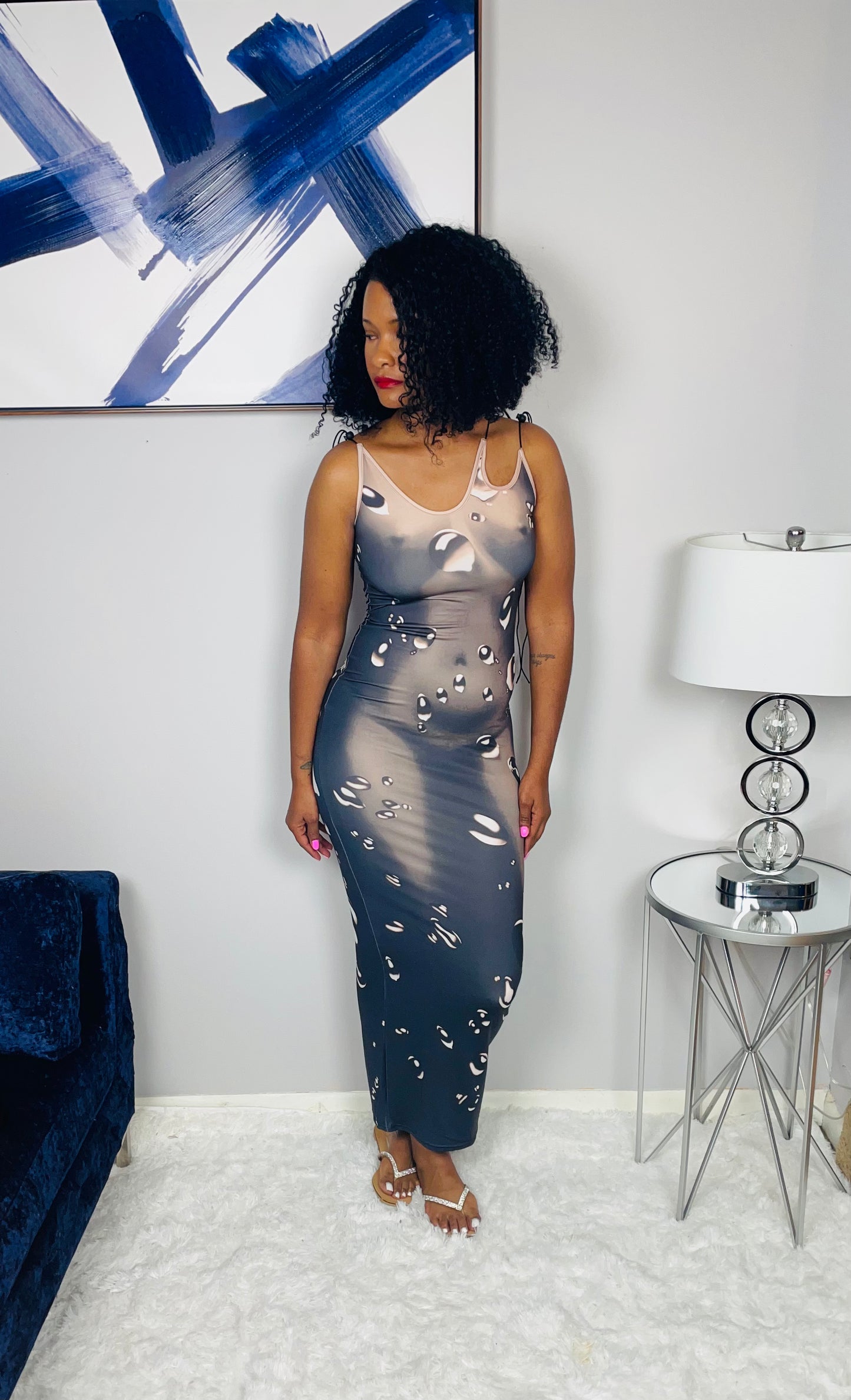 Raindrop Body Maxi Dress