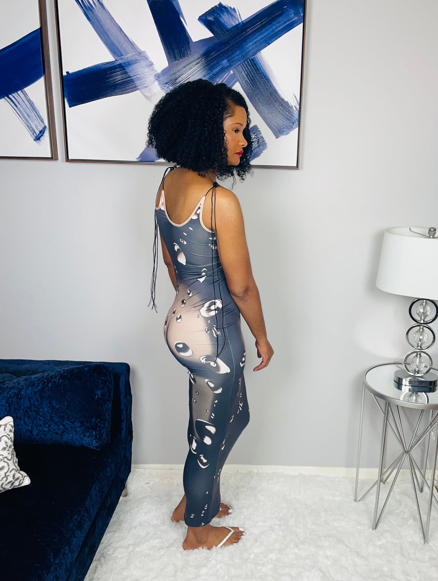 Raindrop Body Maxi Dress