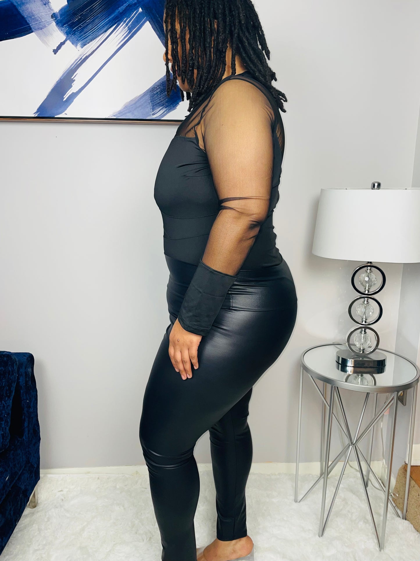 Kennie Faux leather leggings- Plus Size