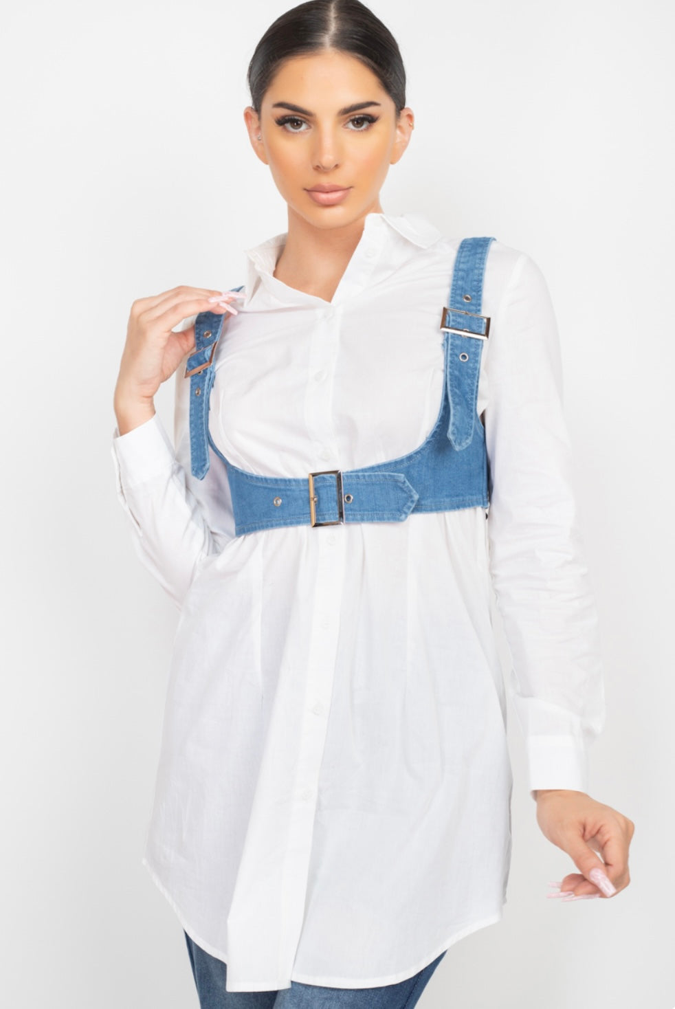 Denim Belt Vest
