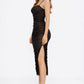 Nakiyah Mesh Ruched Dress