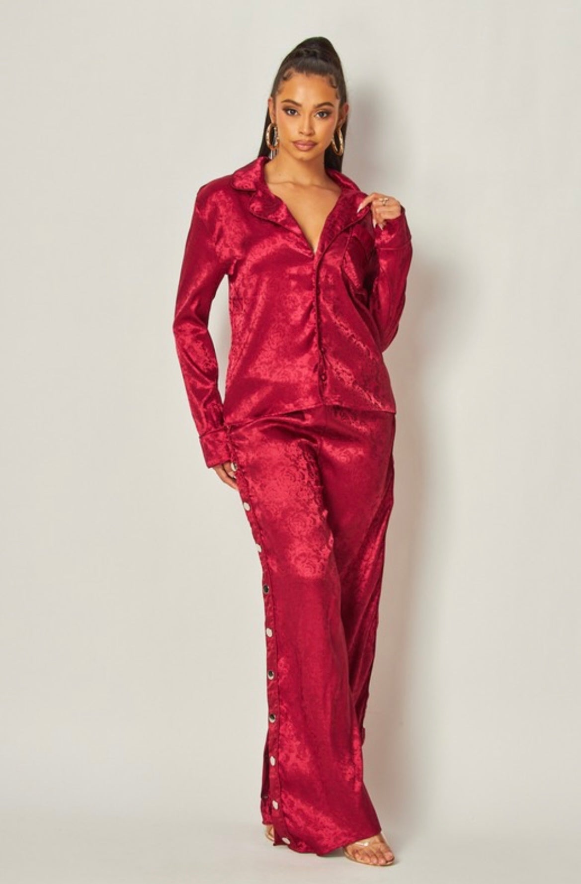 A’Dore Satin Pants Set