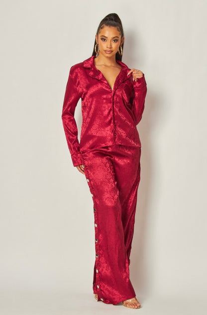 A’Dore Satin Pants Set