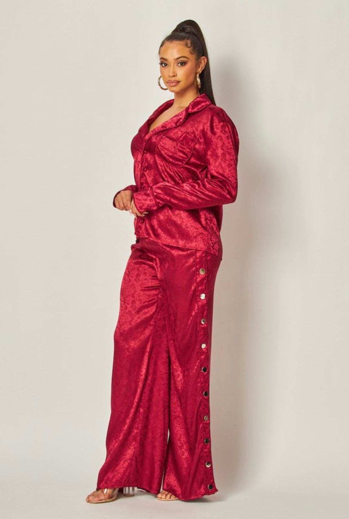 A’Dore Satin Pants Set