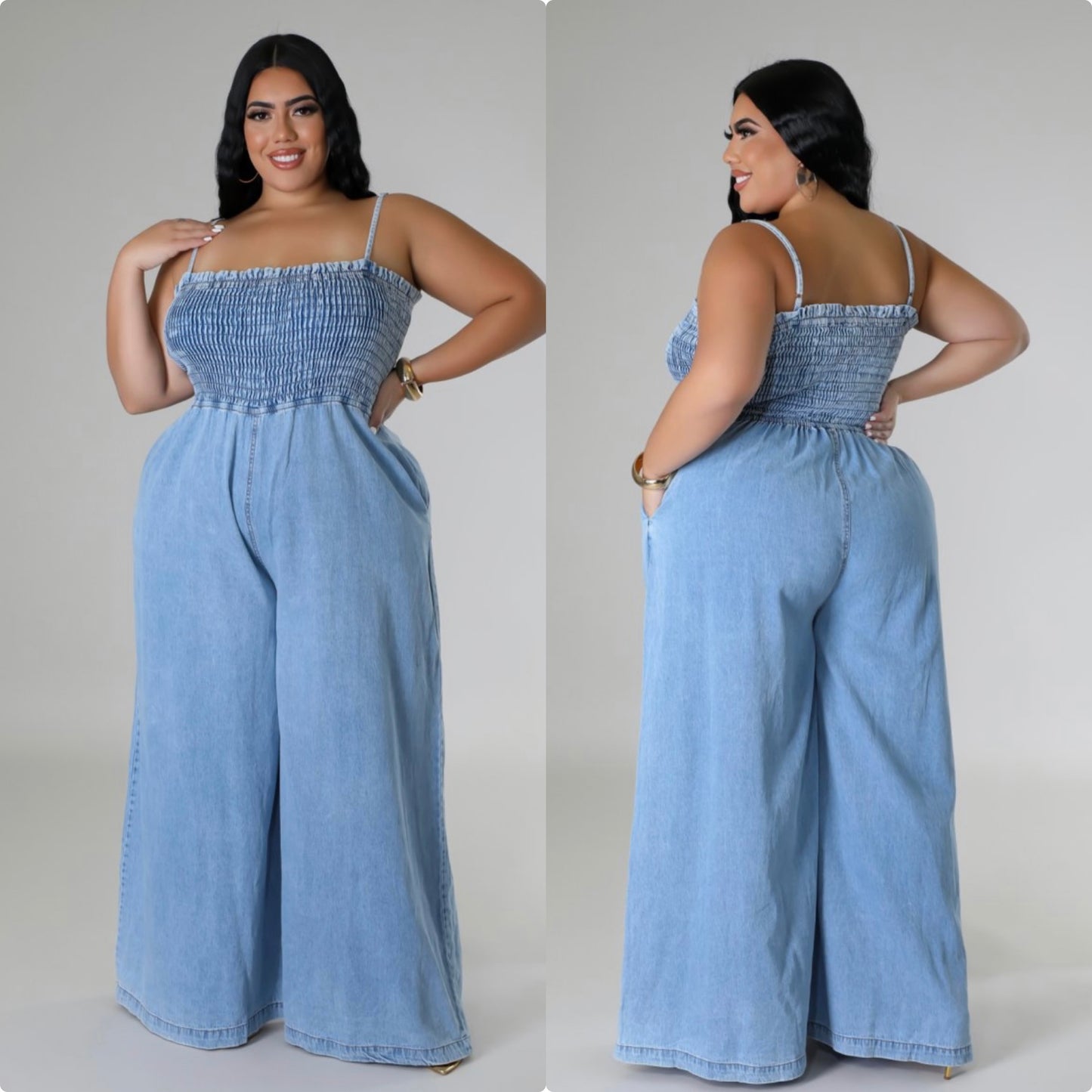 Denim jumpsuit- Plus size