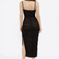 Nakiyah Mesh Ruched Dress