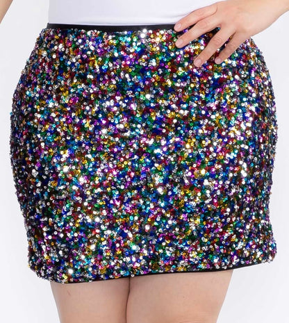 Sequin Mini Skirt - Plus size