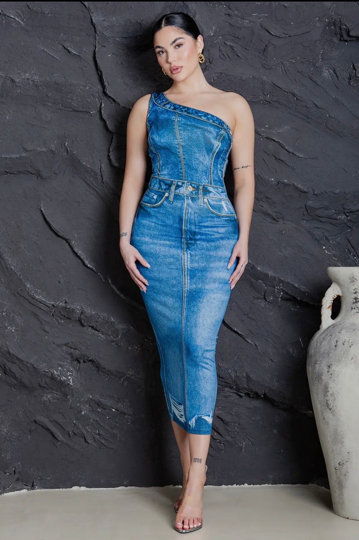 Denim Effect Dress