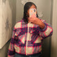 Pink Blossom Plaid Jacket