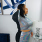 Takira hologram skirt set -Plus Size