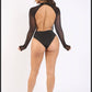 Baddie Rhinestone Mesh Bodysuit