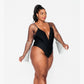 Diva Rhinestone Bodysuit-Plus Size